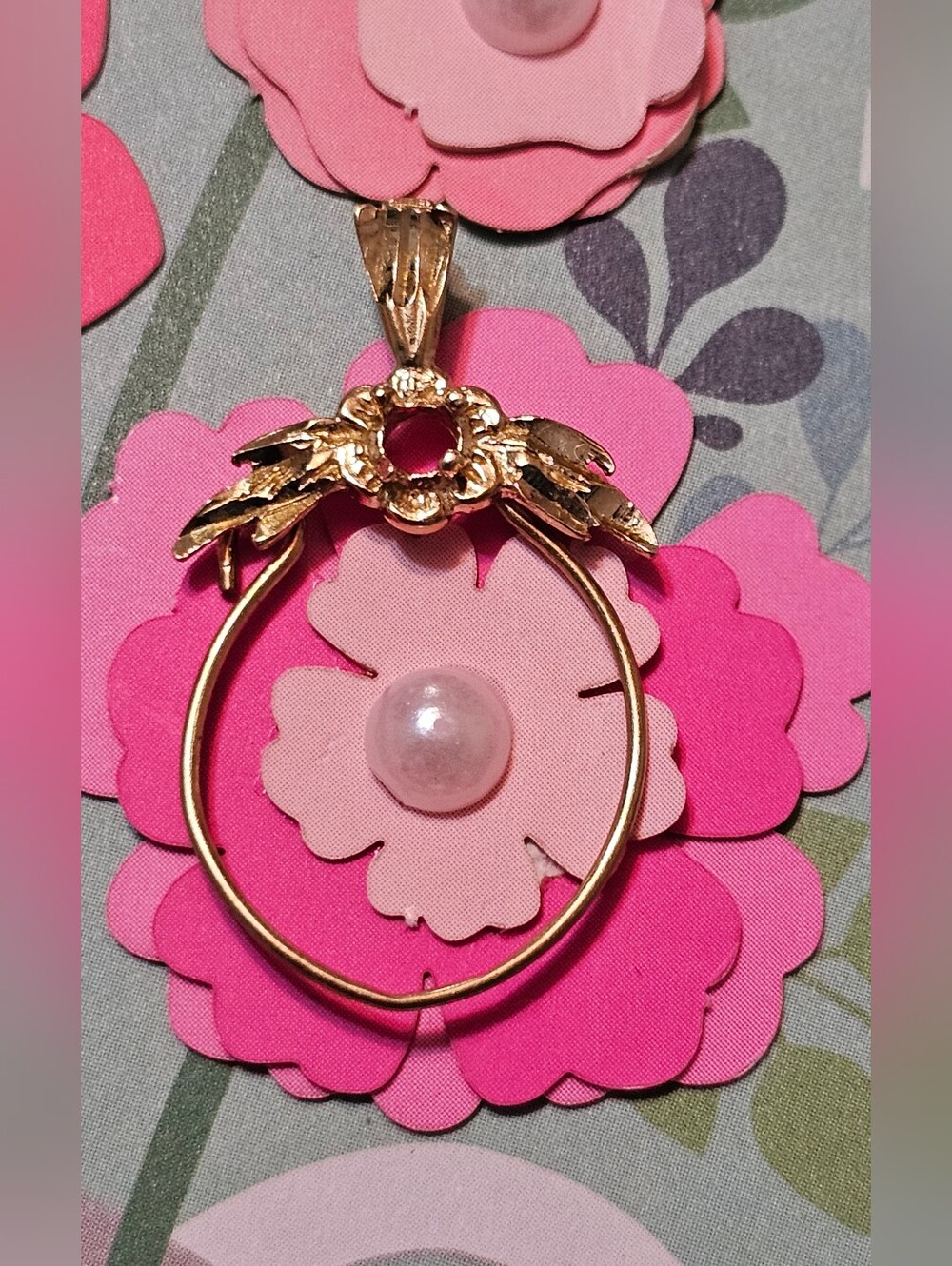 Vintage 10K Gold Charm Holder Pendant